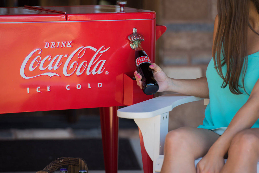 80 Qt. Embossed Coca-Cola Cooler Q6859