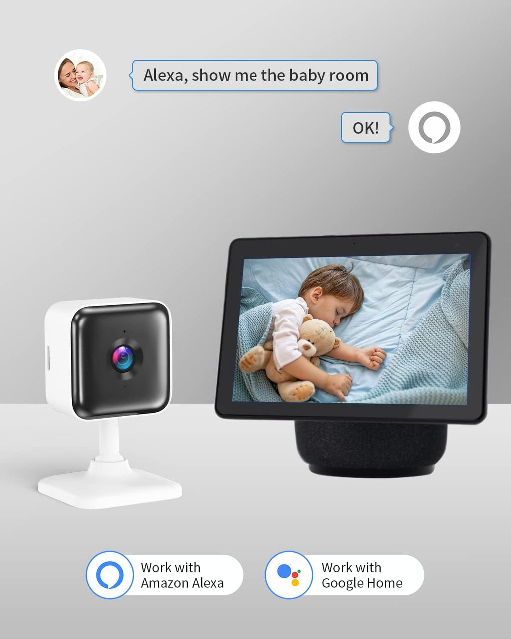 1080P Wi-Fi Security Camera with Night Vision, 2-Way Audio, Motion Detection, 2 Pack I76775