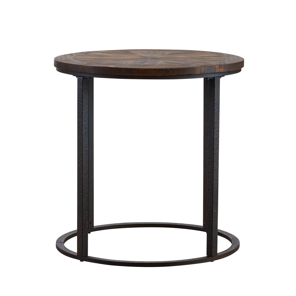 Round Industrial End Table 24 x 24 K4686
