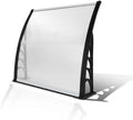 Clear Polycarbonate Door Canopy with Black Bracket T1605