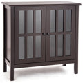 Brown Glass Door Sideboard Cabinet D7857