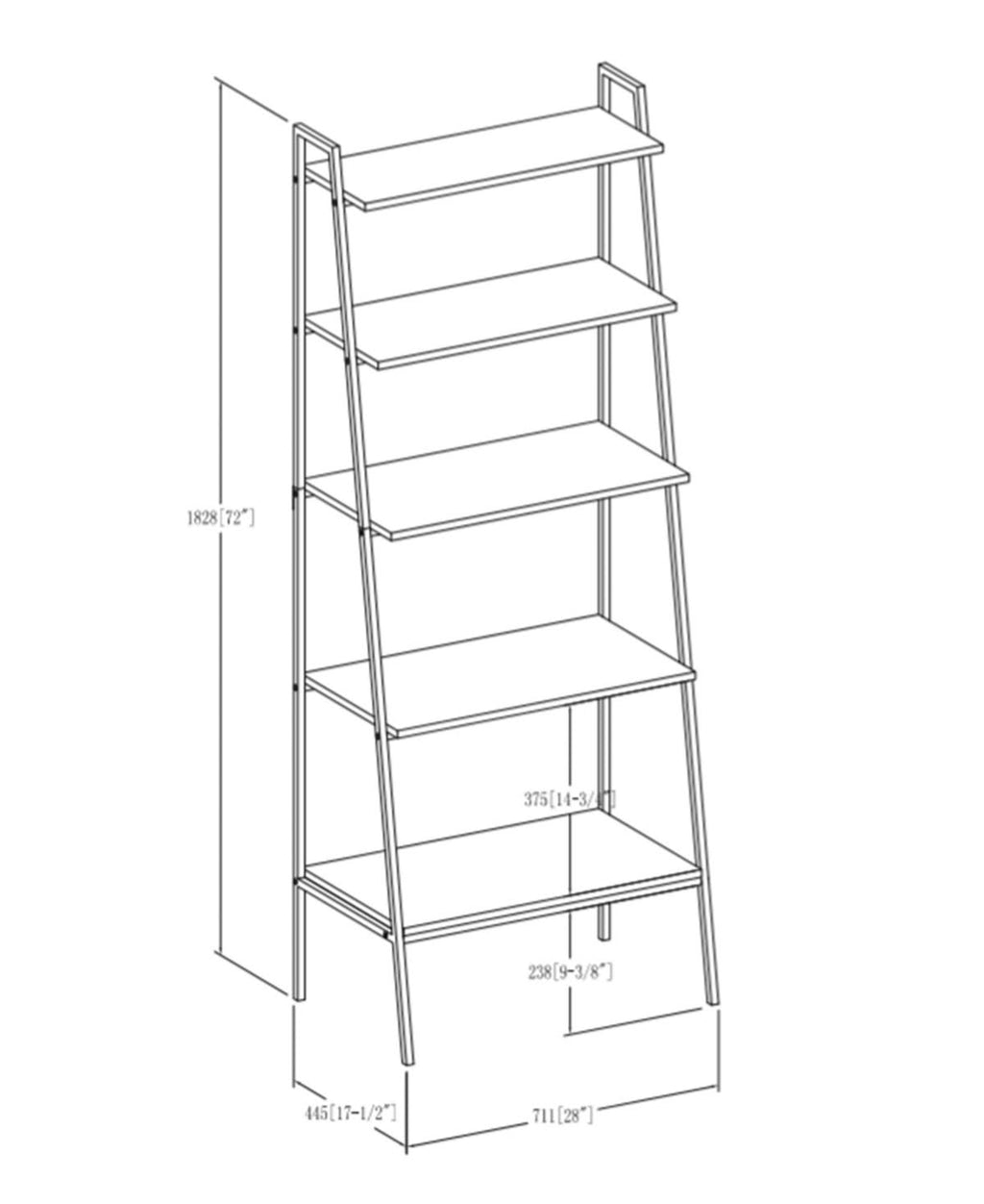 Brown Ladder Bookcase K741803