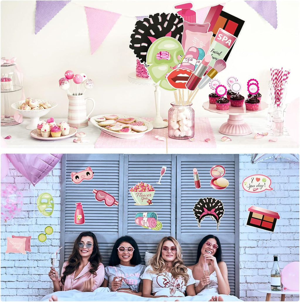 26 PCS Spa Party Photo Booth Props T40895