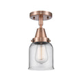Antique Copper Small Bell Flush Mount Light V828934