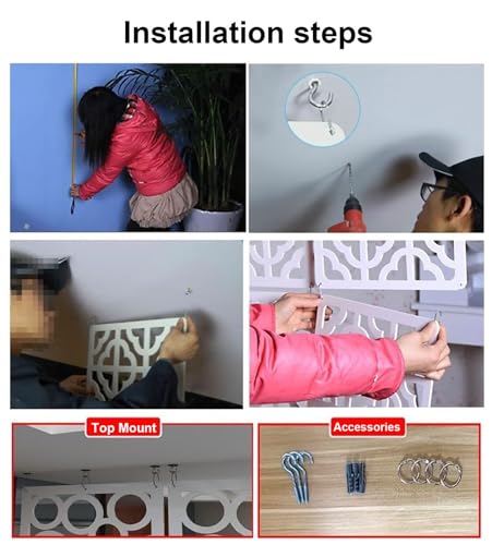 5pcs DIY Wood-Plastic Room Privacy Screen Divider M5725