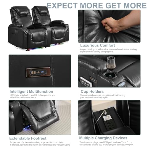 Blue Power Reclining Loveseat Sofa K54333