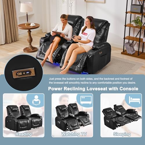 Blue Power Reclining Loveseat Sofa K54333