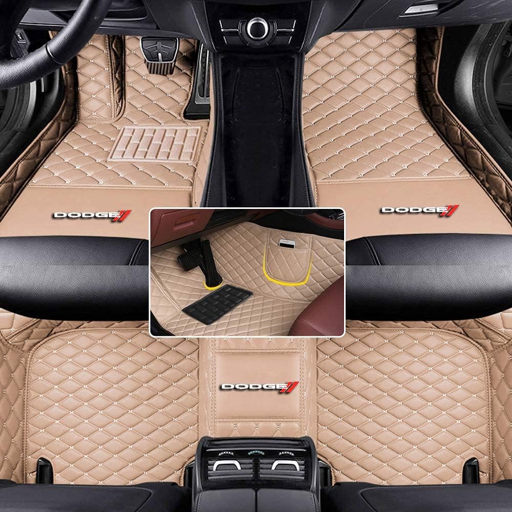 Custom Automotive Floor Mats Fit for Dodge Challenger Charger Durango Journey RAM 1500 All Weather Leather Car Mat Non-Slip Waterproof Y921851