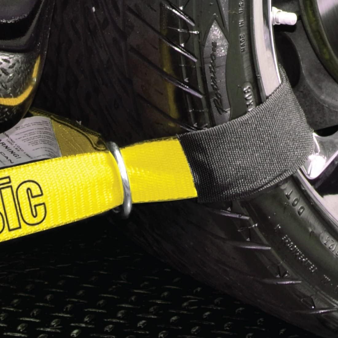 2 Inch x 12 Foot Yellow Loop Car Tie Down Straps X534