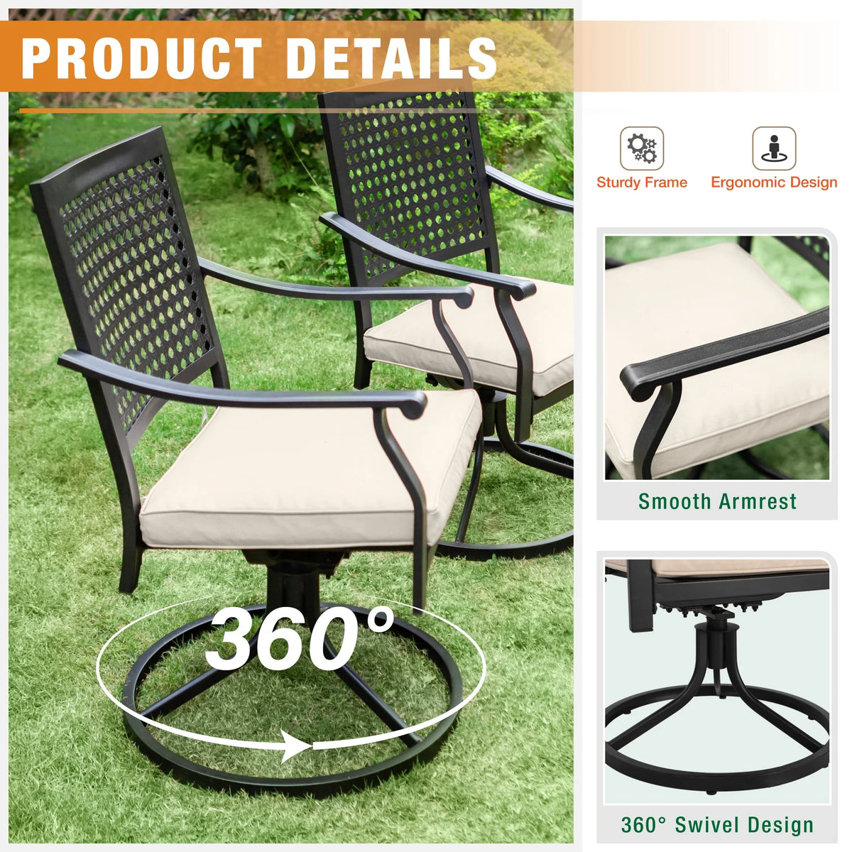 5 Pcs Outdoor Patio Dining Set U9154
