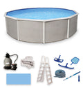 24-ft Round 52-in Deep Metal Wall Swimming Pool B1957