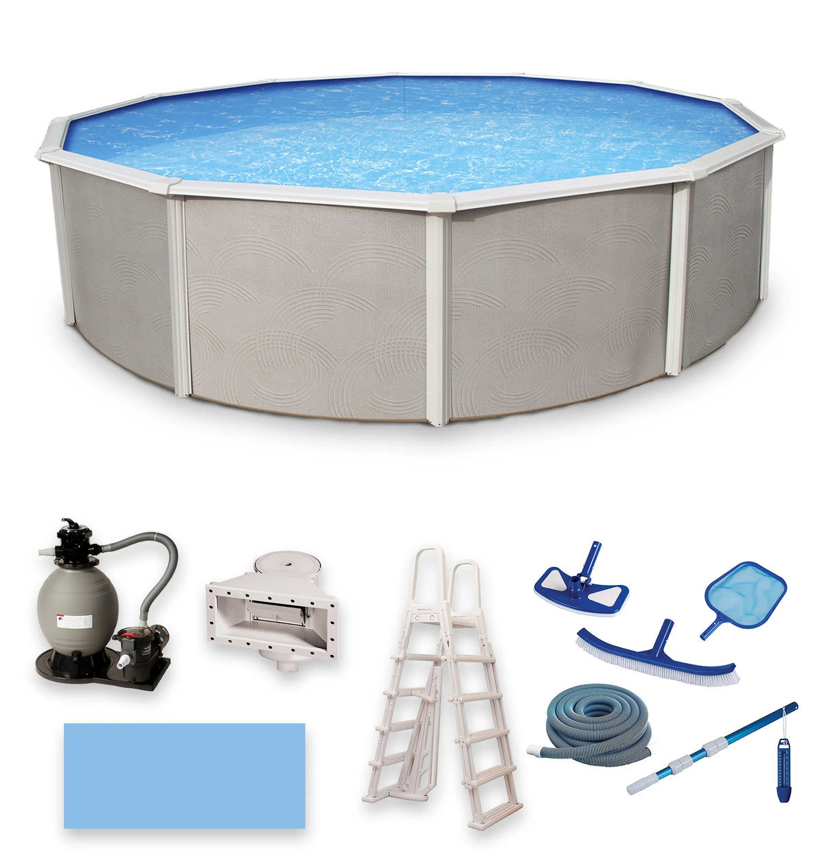 24-ft Round 52-in Deep Metal Wall Swimming Pool B1957