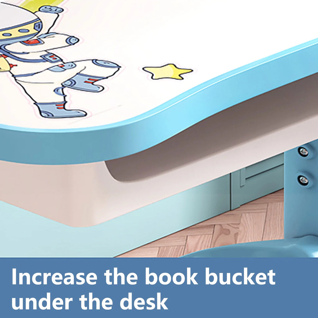 Blue Height Adjustable Kids Desk and Chair Set with Drawer H31367