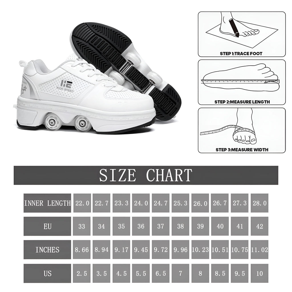 Roller Skate Shoes 2-in-1 Invisible Roller Skates Z8360