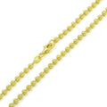 Yellow Gold Sterling Silver Dog Tag Necklace 16" - 36" E597033