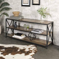 60 inch Brown Wood Metal Bookcase D389982