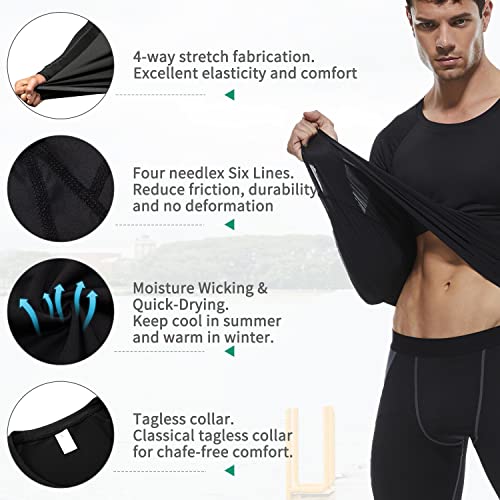 Men's Compression Long Sleeve Athletic T Shirt U986354