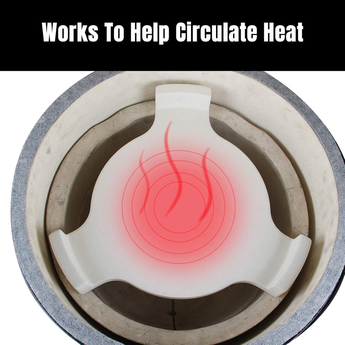 Ceramic Heat Deflector Pizza Stone Smoking Stone R3275