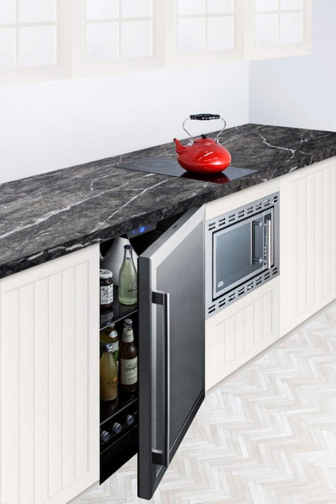 Black Built-in All-Refrigerator with Glass Door K546
