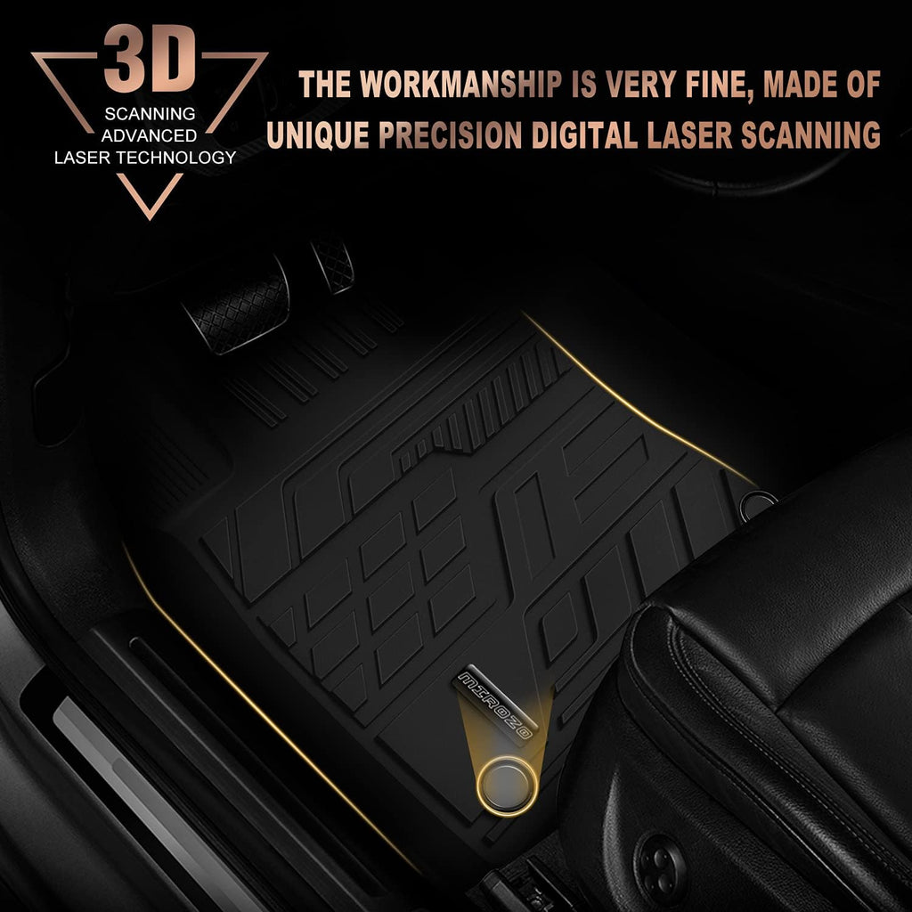 All-Weather Car Floor Mats Front and 2nd Row U9034