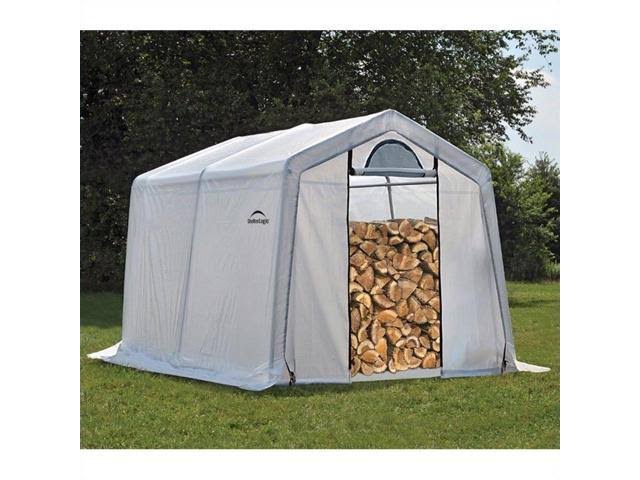 10 ft. x 10 ft. x 8 ft. Firewood Seasoning Shed M18095