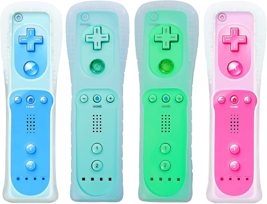 2 Pack Wii Remote Controller Silicone Case and Wrist Strap Light Green L556892