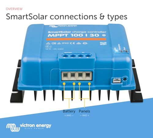 SmartSolar MPPT Solar Charge Controller, 100V 50 amp 12/24-Volt Y5902