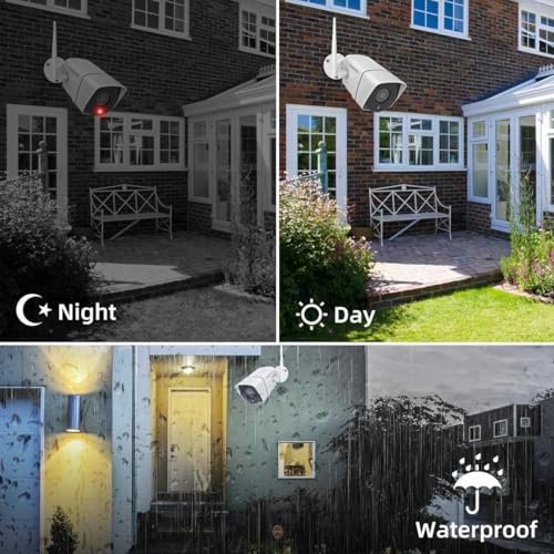 5MP 8 Camera Wireless Security Camera System with 8CH NVR 3TB Hard Drive Night Vision F9276