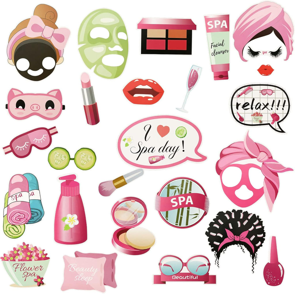 26 PCS Spa Party Photo Booth Props T40895