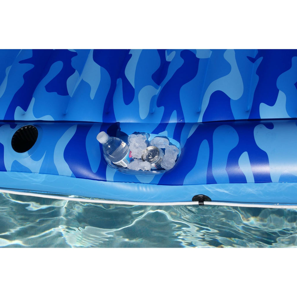 Blue Camouflage Inflatable Swimming Pool Raft D486