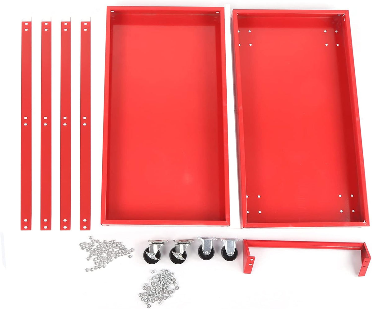 Utility Cart 2-Tray Rolling Storage Trolley C742850