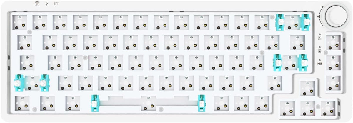 White 67 Keys Hot Swappable Mechanical Keyboard K816