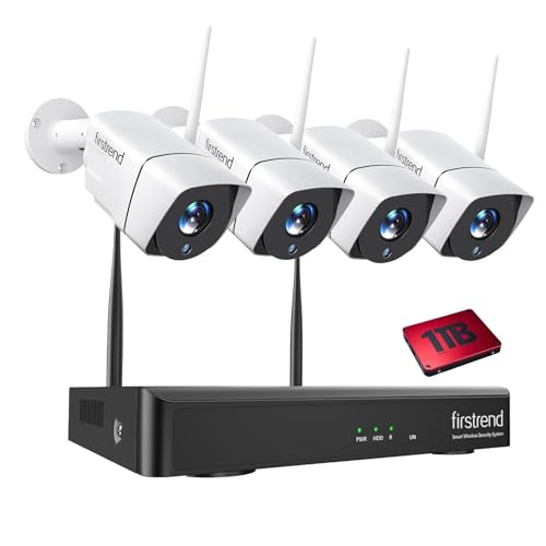 5MP 8 Camera Wireless Security Camera System with 8CH NVR 3TB Hard Drive Night Vision F9276