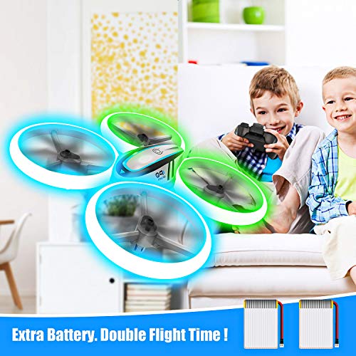 720P HD FPV Camera RC Drone with LED Light, 2 Batteries and Remote Control W624