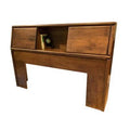 Queen Whitewash Oak Bookcase Headboard D9501
