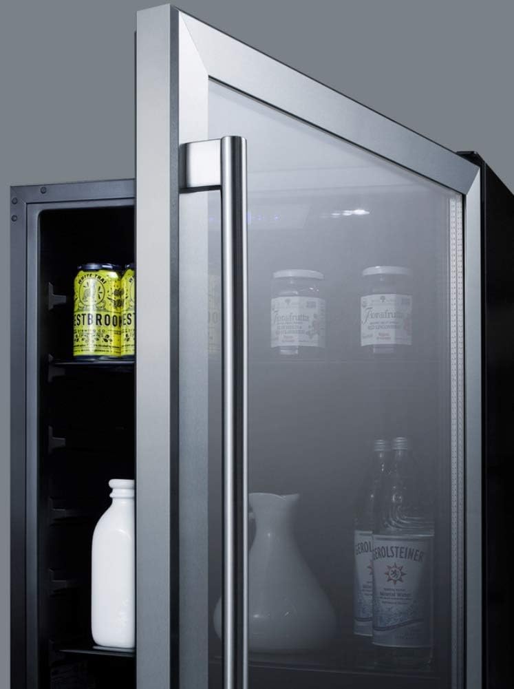 Black Built-in All-Refrigerator with Glass Door K546