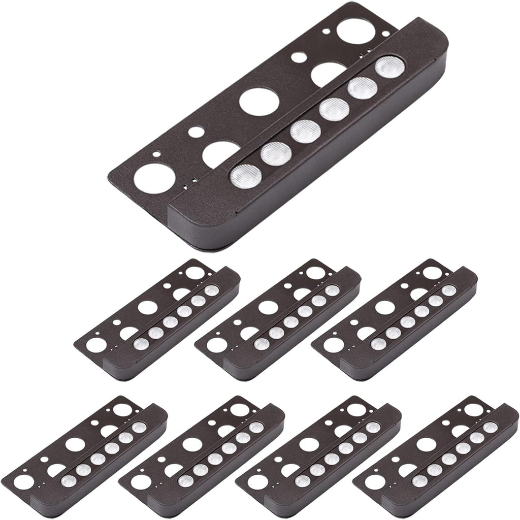 7 Inch 8-Pack 12V Low Voltage Hardscape Paver Light IP65 Waterproof 3W 2700K M4317