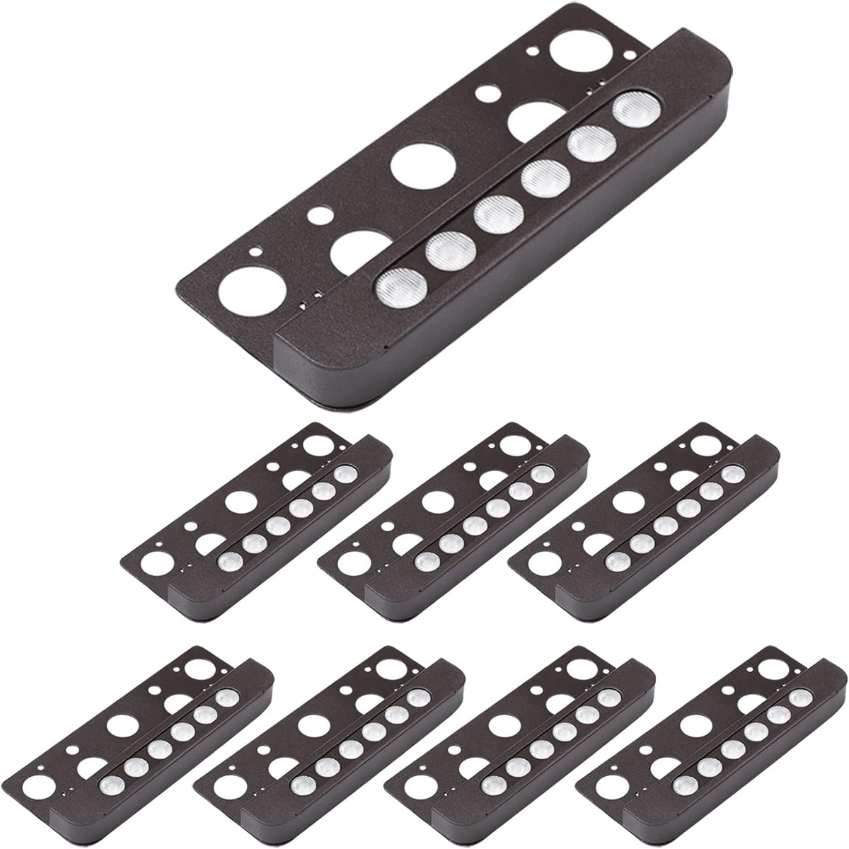7 Inch 8-Pack 12V Low Voltage Hardscape Paver Light IP65 Waterproof 3W 2700K M4317
