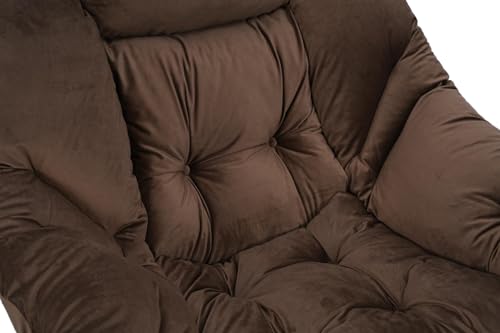 Blue Upholstered Lounge Chair with Ottoman M8632