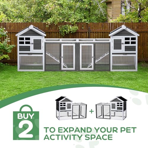 48" Wood Rabbit Hutch with Run E404