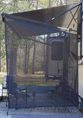 RV Awning Shade Screen 9'X7' Black Mesh Sunshade Pack of 2 D9604