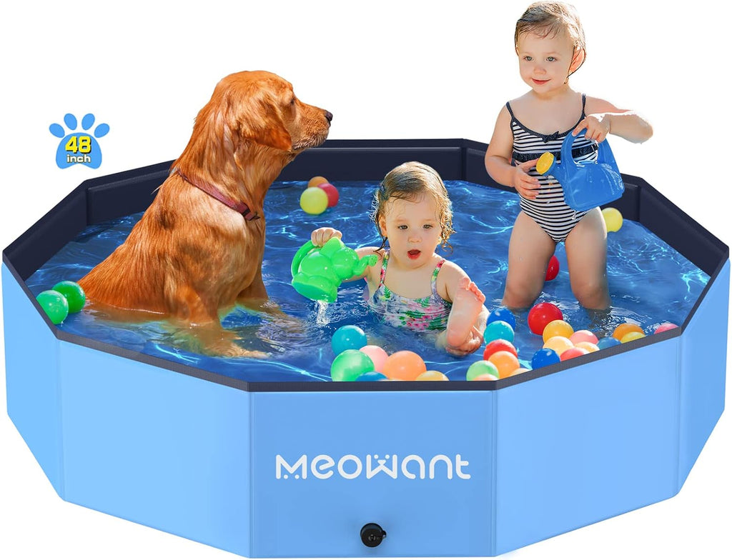 Foldable Hard Plastic Dog Pool 48inch Pack of 2 Q9719