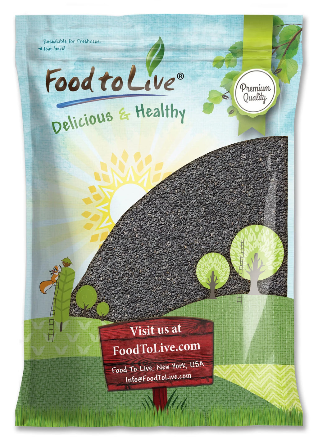 Black Sesame Seeds, 8 Pounds K178