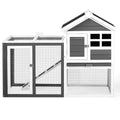 48" Wood Rabbit Hutch with Run E404