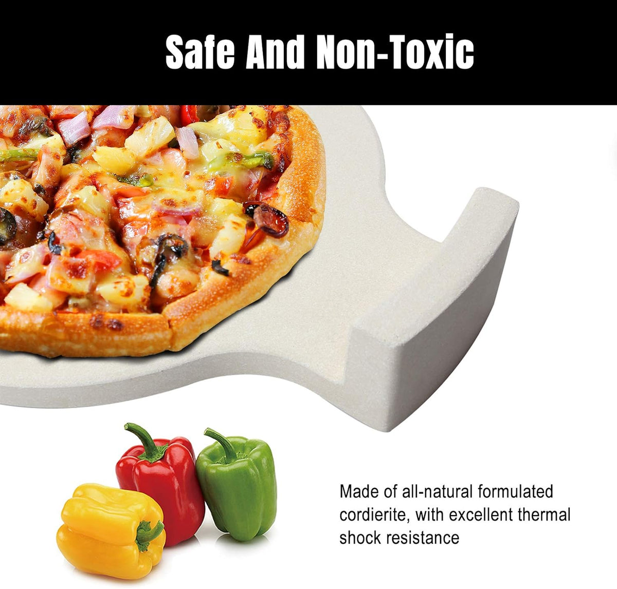 Ceramic Heat Deflector Pizza Stone Smoking Stone R3275