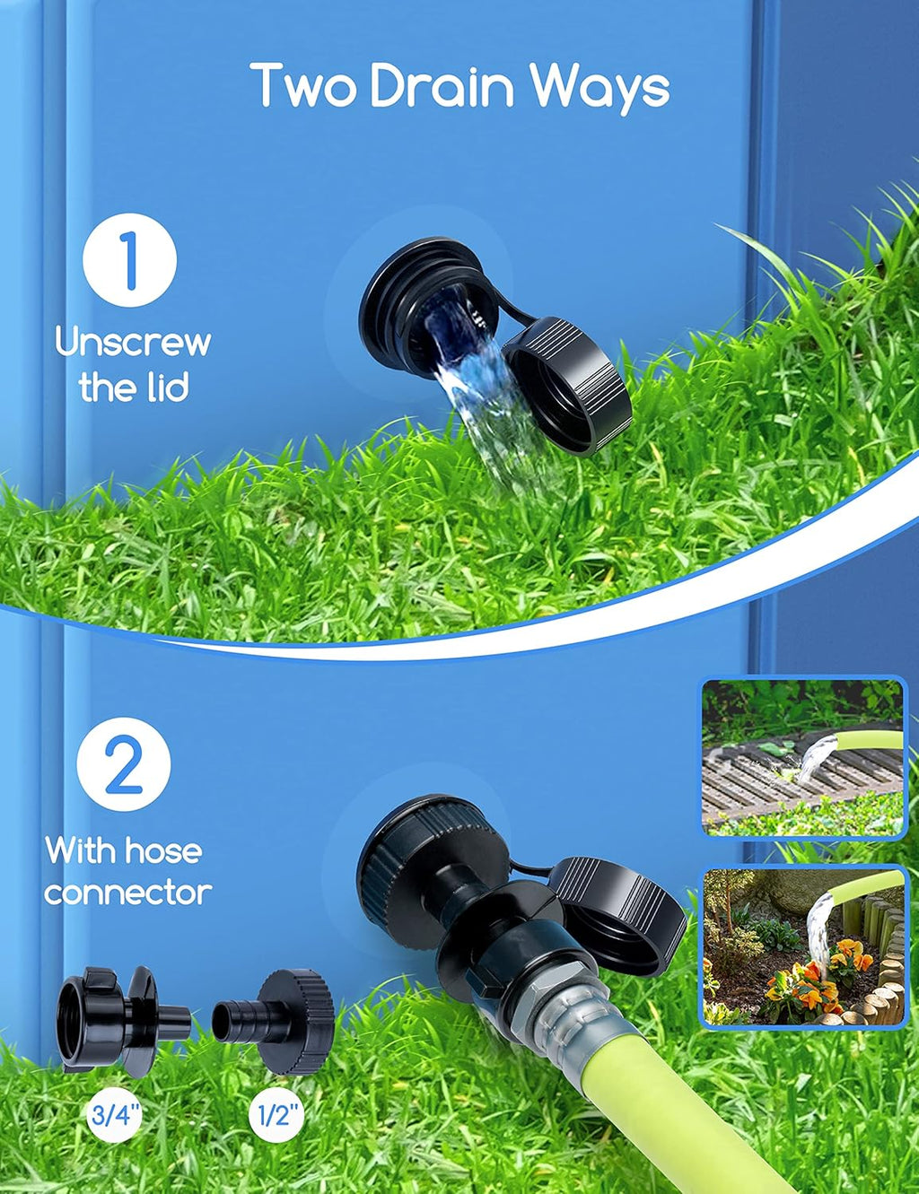 Foldable Hard Plastic Dog Pool 48inch Pack of 2 Q9719