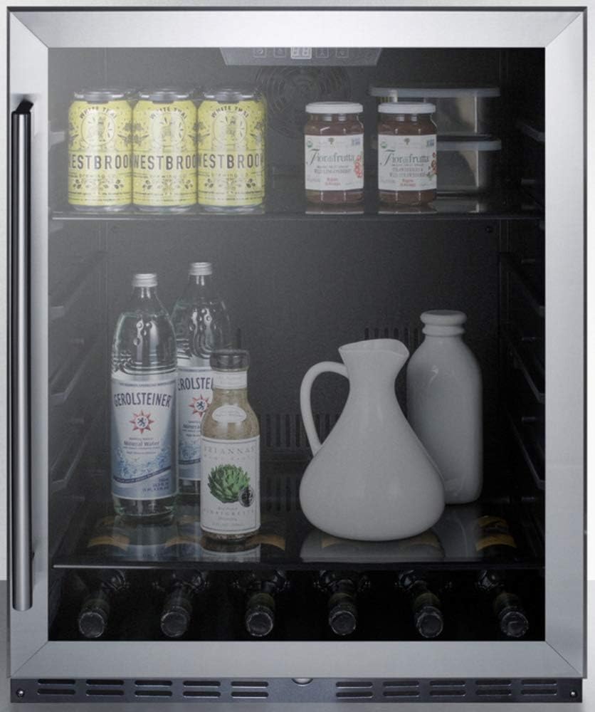 Black Built-in All-Refrigerator with Glass Door K546