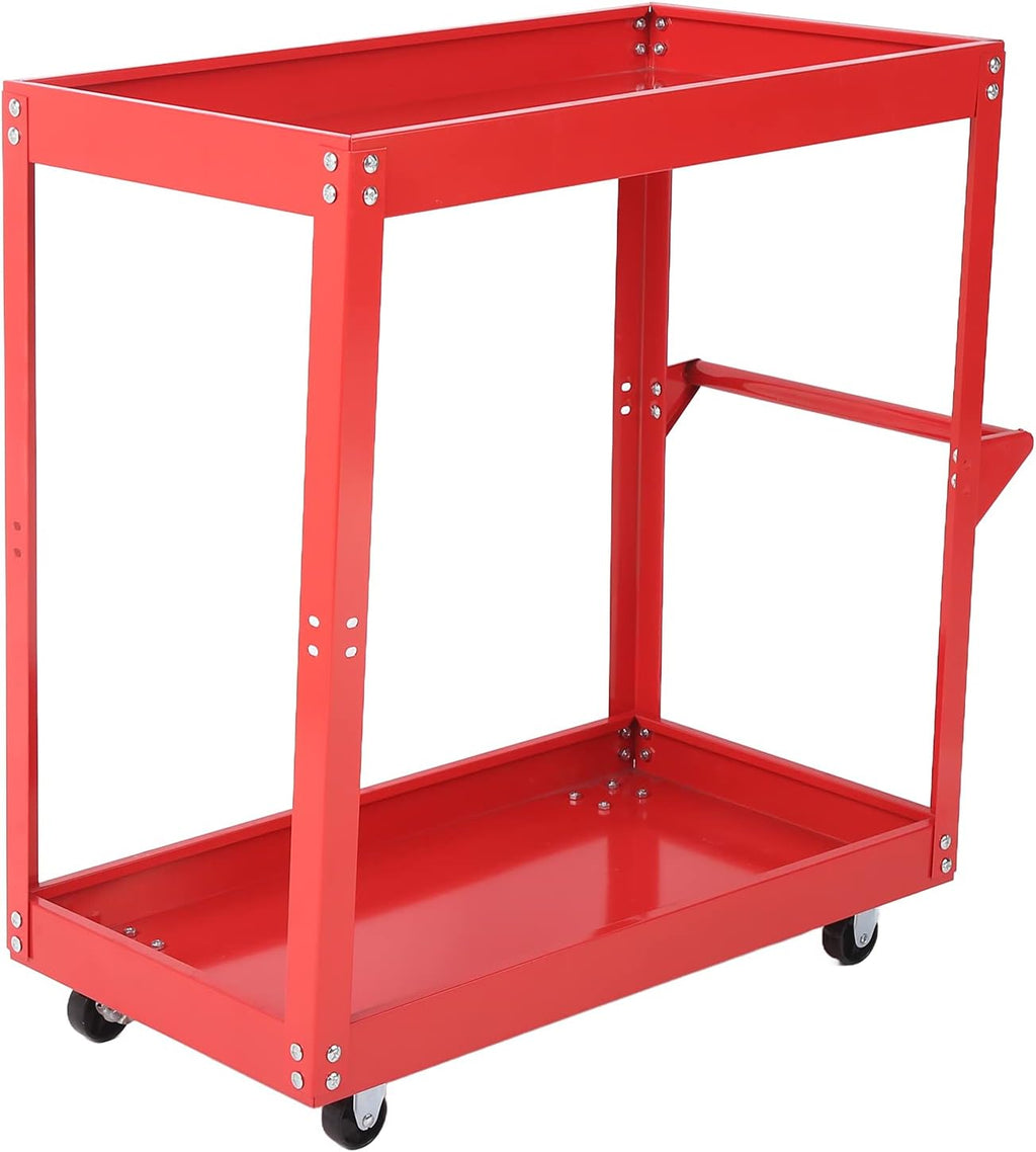 Utility Cart 2-Tray Rolling Storage Trolley C742850