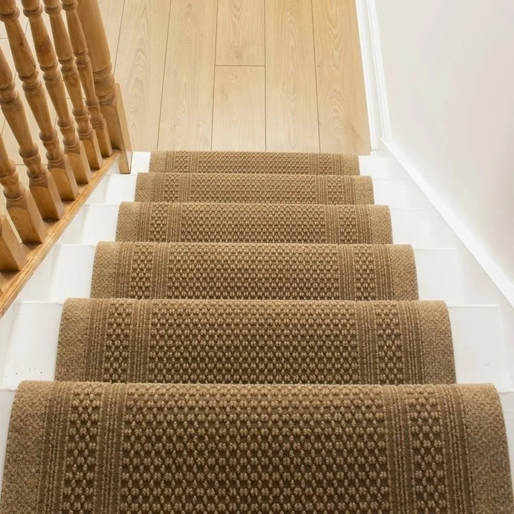 Aztec Beige Stair Carpet Runner 18 foot N512774