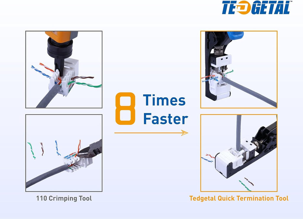 45 Degree RJ45 Keystone Jack Crimping Tool Pack of 2 J913422